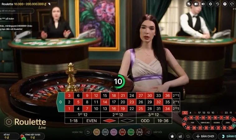 Giao diện cá cược Roulette 89Bet