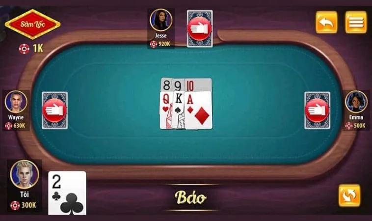 Bàn chơi Sâm Lốc 89Bet