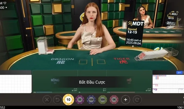 Chơi Dragon Tiger 89Bet cùng dealer người thật xinh đẹp